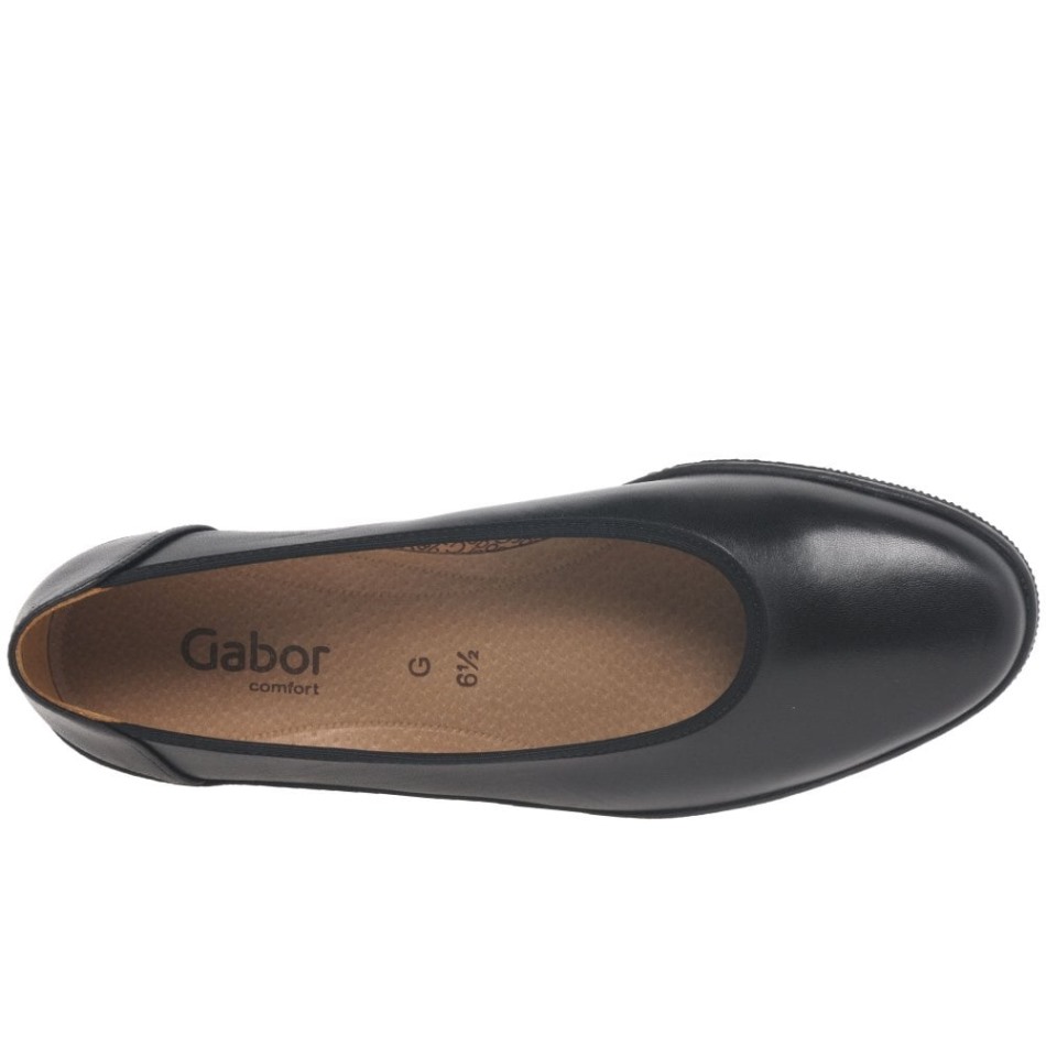 Gabour | Exclusif Piquet Ballerines Larges Pour Femmes Noir